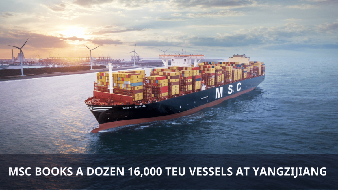 MSC books a dozen 16,000 TEU vessels at Yangzijiang